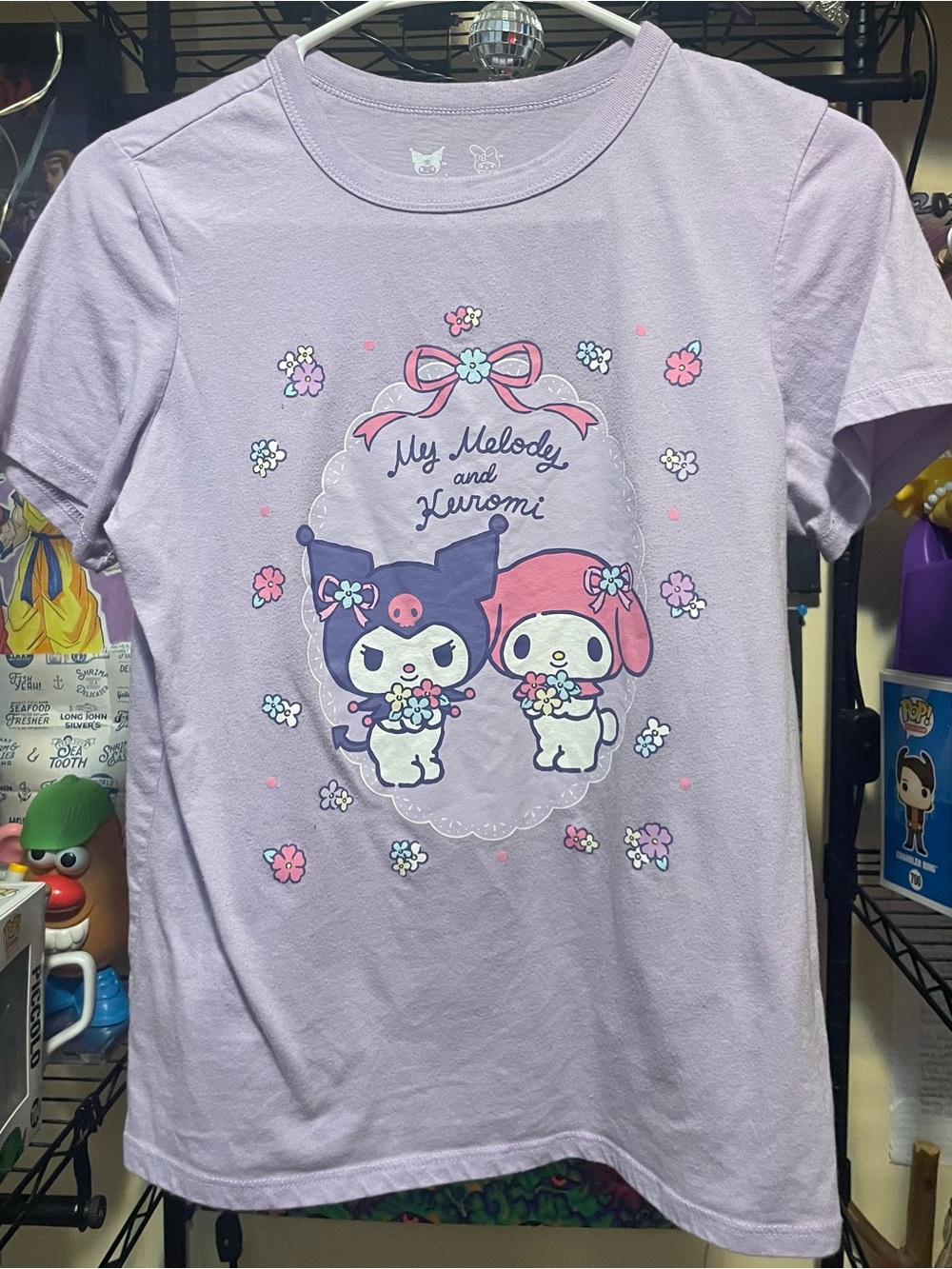 Sanrio My Melody & Kuromi Lavender Graphic Tee for Kids Size XS